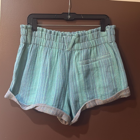 NWT FREE PEOPLE Ocean Blue Combo Cotton Striped Shorts - Picture 4 of 11